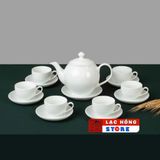  [Ấm chén in Logo] Bộ Ấm Trà In Logo Theo Yêu Cầu Dáng Chóp Lửa LHCEVN-9228 