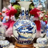  Bình hút lộc vẽ vàng cao cấp Bát Tràng LHCECN-9207 