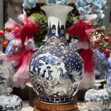  Bình hút lộc vẽ vàng cao cấp Bát Tràng LHCECN-9207 