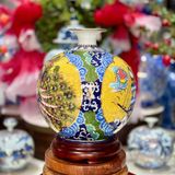  Bình hút lộc nhị cảnh Chim công và Thuận buồm xuôi gió LHCECN-9209 