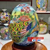  Trứng Tài Lộc họa tiết Chim Công và Hoa Đào LHCECN-9216 
