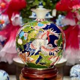  Bình Hút Lộc Nhị Cảnh Vẽ Vàng Gốm Bát Tràng LHCEVN-9215 