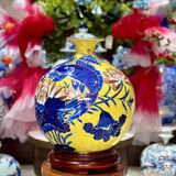  Bình Hút Lộc Nhị Cảnh vẽ tay men vàng LHCEVN-9216 