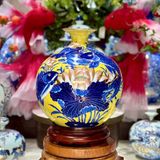  Bình Hút Lộc Nhị Cảnh vẽ tay men vàng LHCEVN-9216 