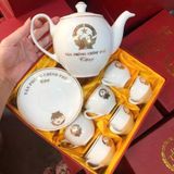  [Ấm chén in logo] Bộ ấm trà in chữ Văn Phòng Chính Phủ dáng Minh Long LHCEVN-9220 