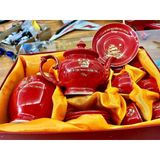  [Ấm chén in Logo] Bộ Ấm Trà In Tên Tổng Bí Thư Nguyễn Phú Trọng Dáng Đài Các LHCEVN-9227 