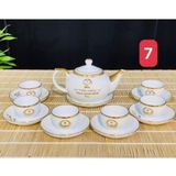  [Ấm chén in Logo] Bộ Ấm Trà In tên Thủ Tướng Phạm Minh Chính dáng đèn thần LHCEVN-9229 