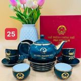  [Ấm chén in Logo] Bộ Ấm Trà In tên Thủ Tướng Phạm Minh Chính dáng đèn thần LHCEVN-9229 