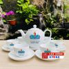  [Ấm chén in Logo] Bộ Ấm Trà In Logo Giáo Dục dáng minh long LHCEVN-9234 