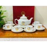  [Ấm chén in Logo] Bộ Ấm Trà In chữ Văn Phòng Chính Phủ dáng đèn thần LHCEVN-9235 