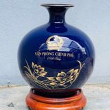  [Ấm chén in Logo] Bình hút lộc in chữ Văn Phòng Chính Phủ dáng đèn thần LHCEVN-9236 