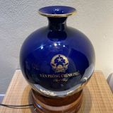  [Ấm chén in Logo] Bình hút lộc in chữ Văn Phòng Chính Phủ dáng đèn thần LHCEVN-9236 