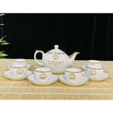  [Ấm chén in Logo] Bộ Ấm Trà In tên Thủ Tướng Phạm Minh Chính dáng đèn thần LHCEVN-9237 
