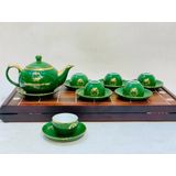  [Ấm chén in Logo] Bộ Ấm Trà In tên cố TBT Nguyễn Phú Trọng dáng đèn thần LHCEVN-9238 