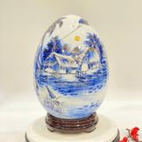  Trứng Tài Lộc Mục đồng cưỡi trâu vẽ vàng 24K LHCEVN-9129 