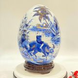  Trứng Tài Lộc Mục đồng cưỡi trâu vẽ vàng 24K LHCEVN-9129 