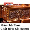  Hộp Đựng Bút Gỗ Hương Chữ Phúc 26cm LHWOVN-9206 