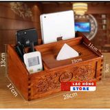  Hộp đựng bút gỗ hương chữ phúc 28cm LHWOVN-9207 