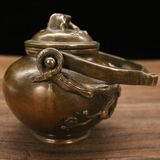  Ấm đồng hoa đào đón xuân đồng cũ sưu tầm LHMEVN-9130 