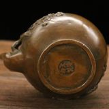  Ấm đồng hoa đào đón xuân đồng cũ sưu tầm LHMEVN-9130 