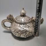  Ấm đầu Lân sưu tầm bạc cũ LHMEVN-9133 