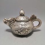  Ấm đầu Lân sưu tầm bạc cũ LHMEVN-9133 