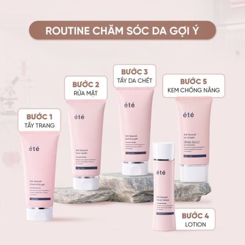 [CHÍNH HÃNG] Combo Làm Sạch Kép Été Beauté Nhật Bản - Gel Tẩy Trang & Sữa Rửa Mặt Sạch Sâu, Ngừa Mụn, Chống Lão Hóa