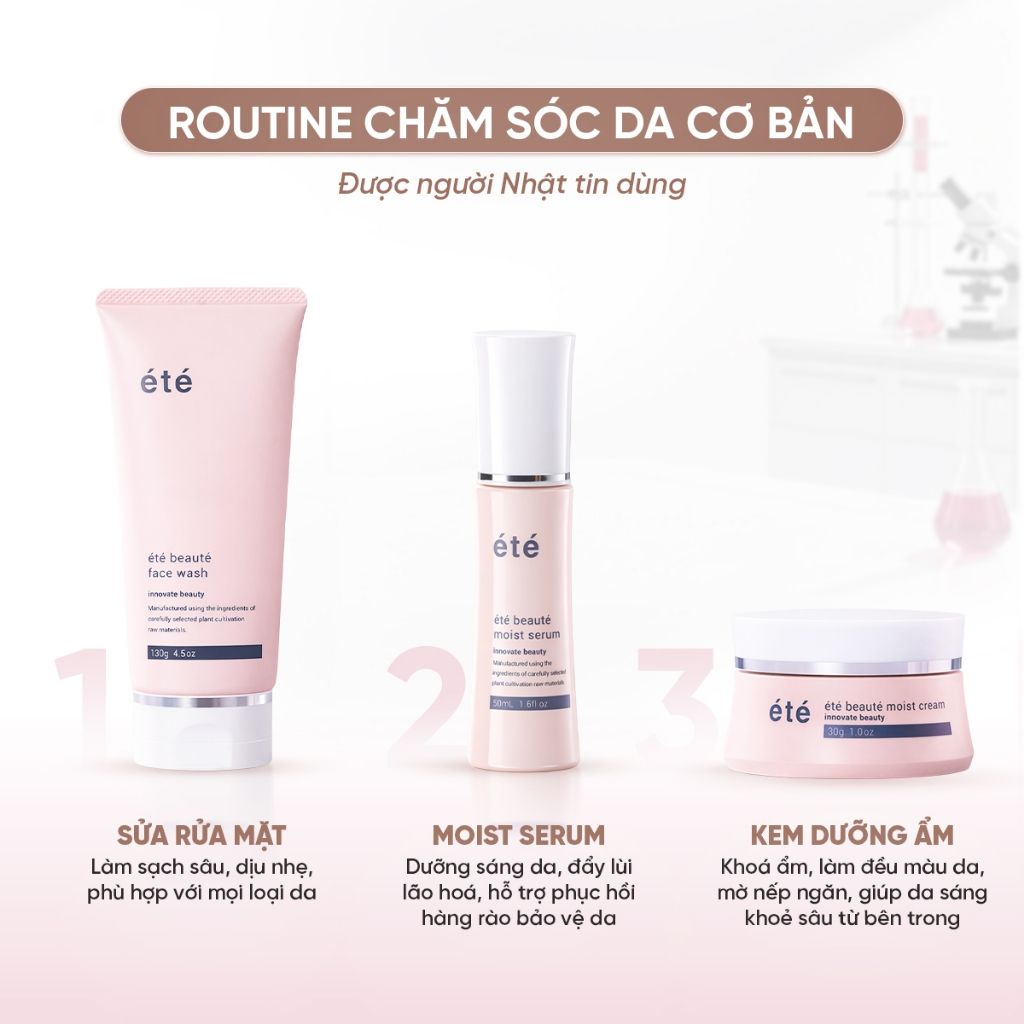 Sữa Rửa Mặt Làm Sạch Sâu Été Beauté Face Wash Nhật Bản Sữa Rửa Mặt Dưỡng Da Mềm Mịn, Mờ Thâm Sáng Khoẻ 130g