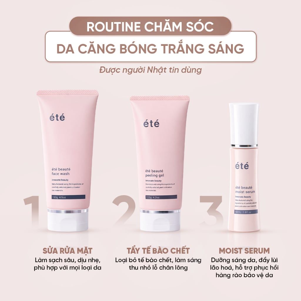 Tinh Chất Serum Làm Sáng Và Chống Lão Hoá Été Beauté Moist Serum 50ml Hỗ Trợ Trắng Da, Căng Bóng, Phục Hồi Da, Mờ Thâm