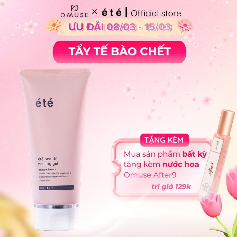 Gel Tẩy Da Chết Mặt Dịu Nhẹ, Loại Bỏ Lớp Sừng & Bã Nhờn, Giúp Da Sáng Mịn, Đều Màu ÉTÉ Peeling Gel 120g