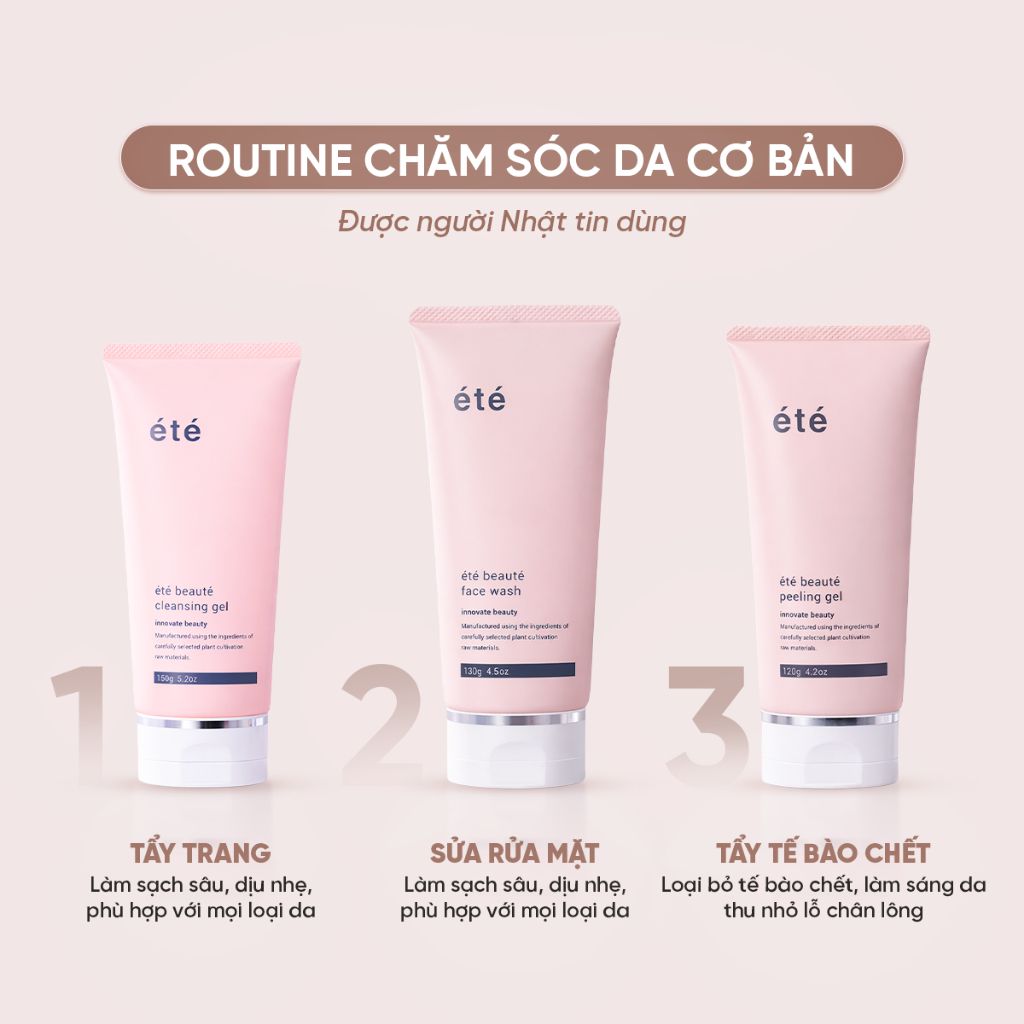 Gel Tẩy Trang Cấp Ẩm Chuyên Sâu Không Cần Nhũ Hóa Giúp Làm Sạch Sâu, Dịu Nhẹ Trên Da ETE BEAUTE Cleansing Gel (150g)