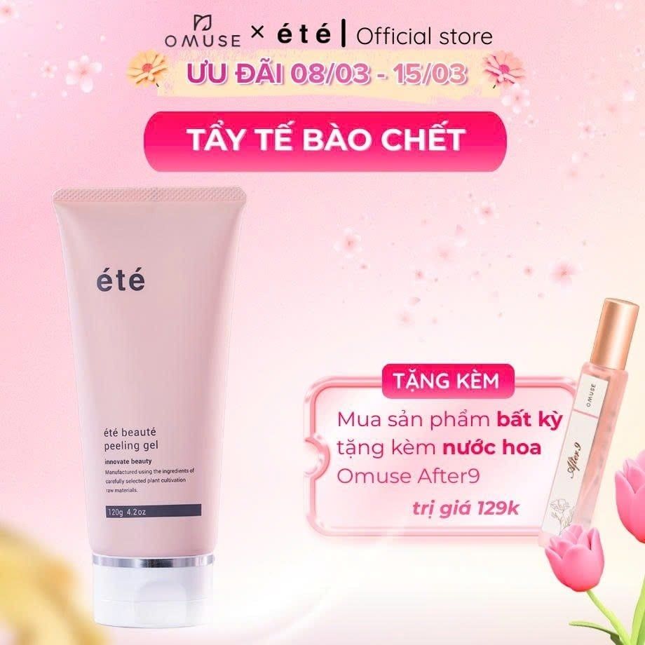 Gel Tẩy Da Chết Mặt Loại Bỏ Lớp Sừng & Bã Nhờn, Giúp Da Sáng Mịn, Đều Màu ÉTÉ Peeling Gel 120g