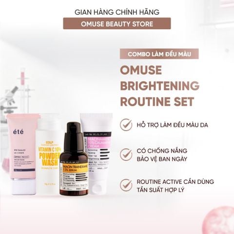 Combo OMUSE Brightening Routine 5 Bước, 5 Món Hỗ Trợ Làm Đều Màu Da