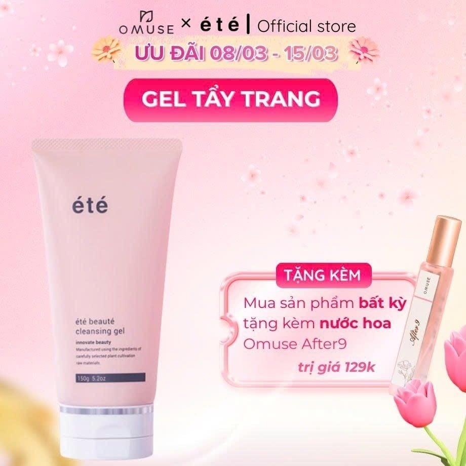 Gel Tẩy Trang Chuyên Sâu Không Cần Nhũ Hóa Giúp Làm Sạch Sâu, Dịu Nhẹ Cho Da ETE BEAUTE Cleansing Gel (150g)
