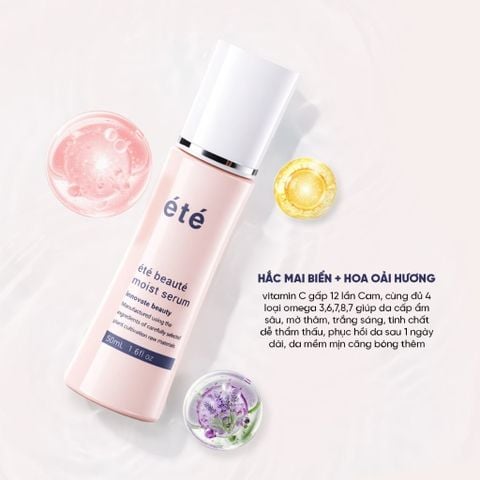 Tinh Chất Serum Làm Sáng Và Chống Lão Hoá Été Beauté Moist Serum 50ml Hỗ Trợ Căng Bóng, Phục Hồi Da, Mờ Thâm, Trắng Da