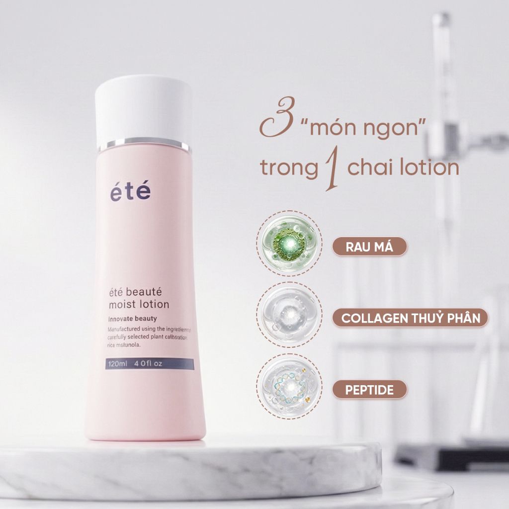Toner Dưỡng Da Dưỡng Ẩm Da Été Beauté Moist Lotion Se Khít Lỗ Chân Lông, Chống Lão Hoá Giúp Sáng Da 120ml
