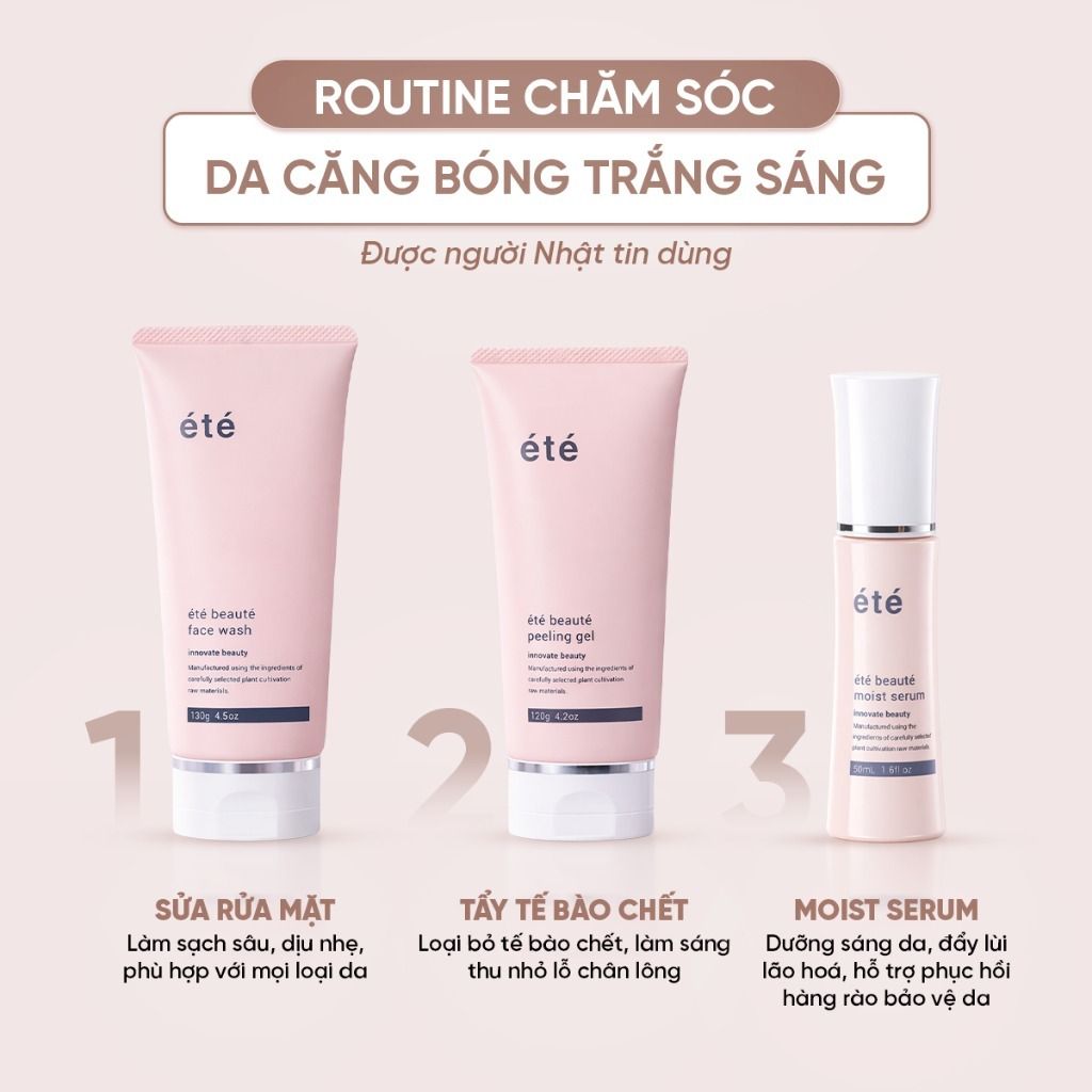 Tinh Chất Serum Làm Sáng Và Chống Lão Hoá Été Beauté Moist Serum 50ml Hỗ Trợ Căng Bóng, Phục Hồi Da, Mờ Thâm, Trắng Da
