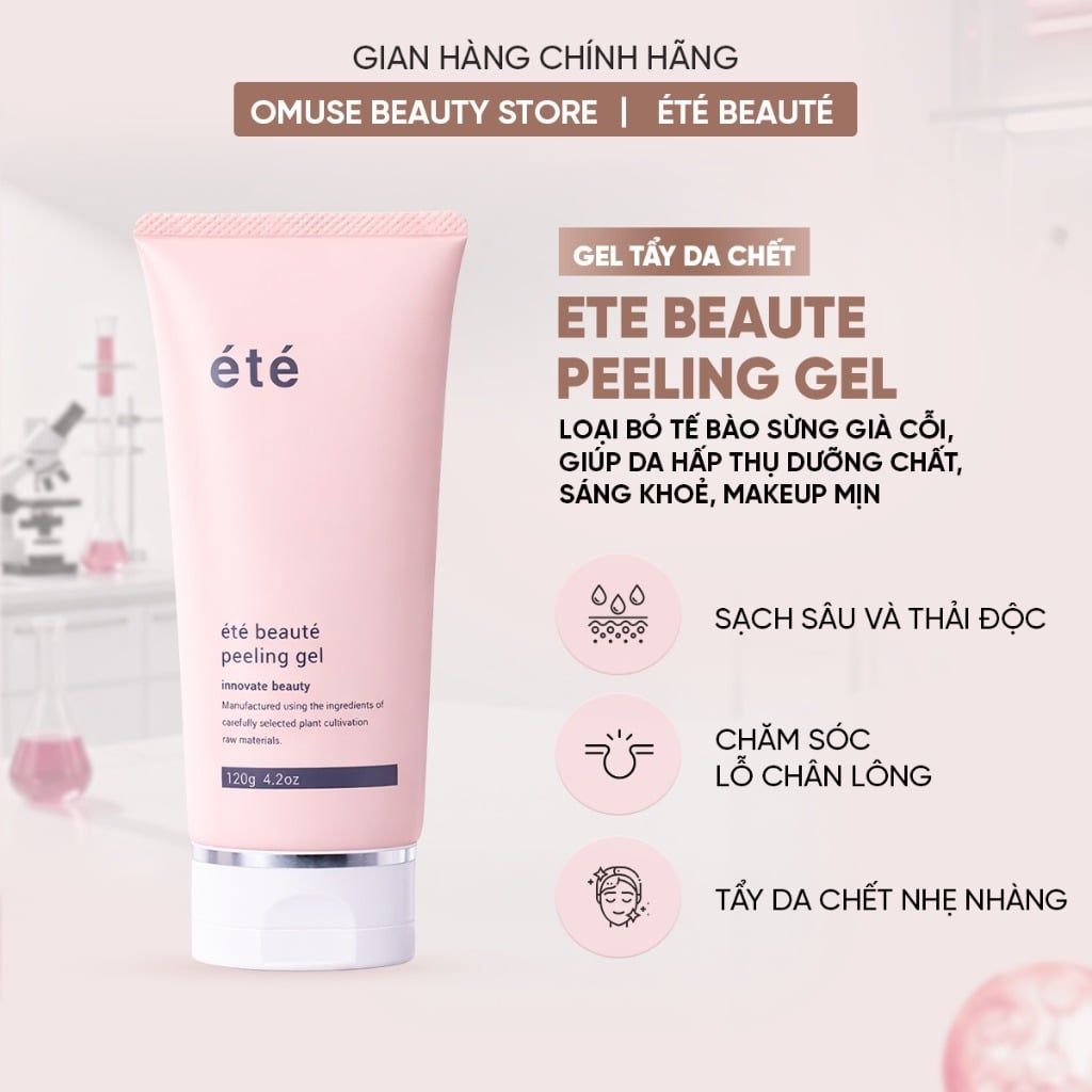 Gel Tẩy Da Chết Mặt Loại Bỏ Lớp Sừng & Bã Nhờn, Giúp Da Sáng Mịn, Đều Màu ÉTÉ Peeling Gel 120g