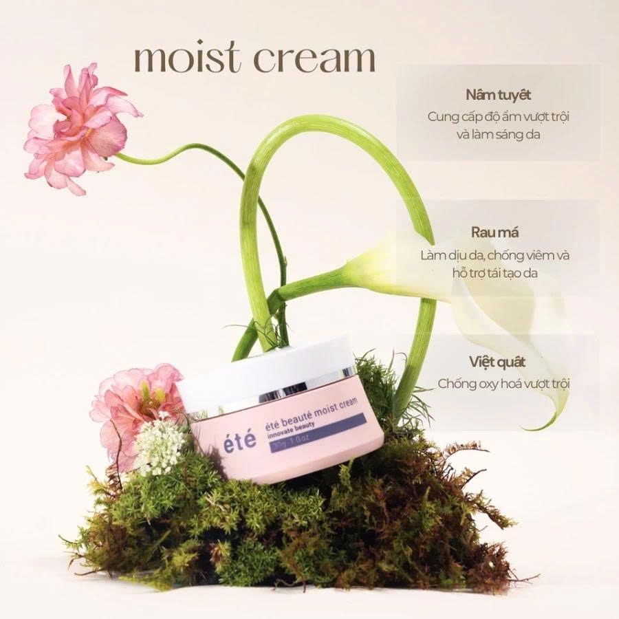 Kem Dưỡng Ẩm Dưỡng Sáng Da ÉTÉ Beauté Moist Cream Chống Lão Hóa Và Làm Đều Màu Da, Thành Phần Thiên Nhiên 30g