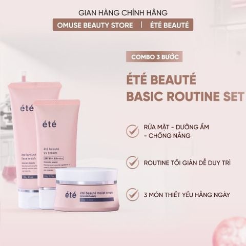 Combo Chăm Sóc Da Été Beauté 3 Bước 3 Món Giúp Dưỡng Ẩm, Làm Sạch Và Duy Trì Làn Da Khỏe Mạnh Hằng Ngày