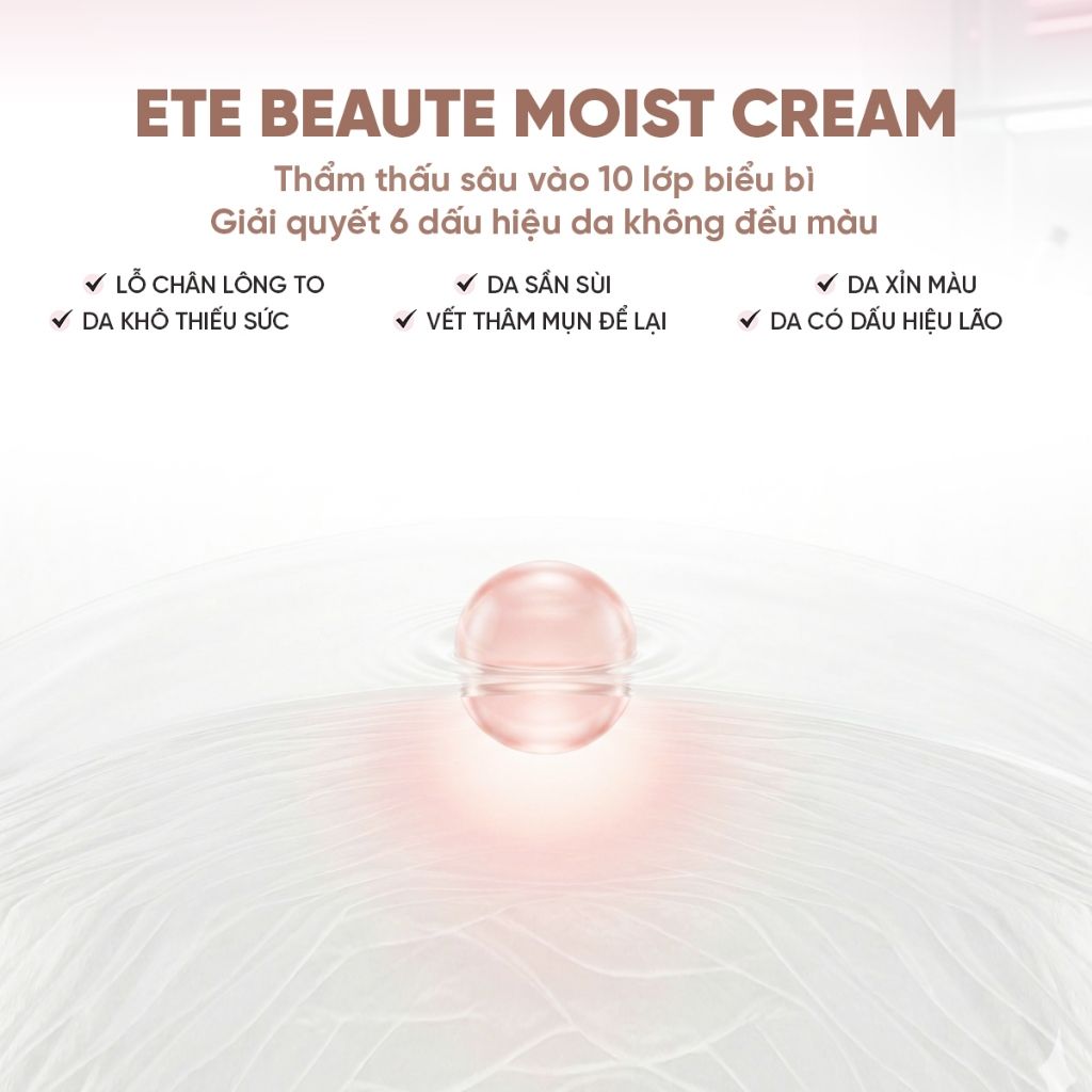 Kem Dưỡng Ẩm Dưỡng Sáng Da ÉTÉ Beauté Moist Cream Chống Lão Hóa Và Làm Đều Màu Da, Thành Phần Thiên Nhiên 30g