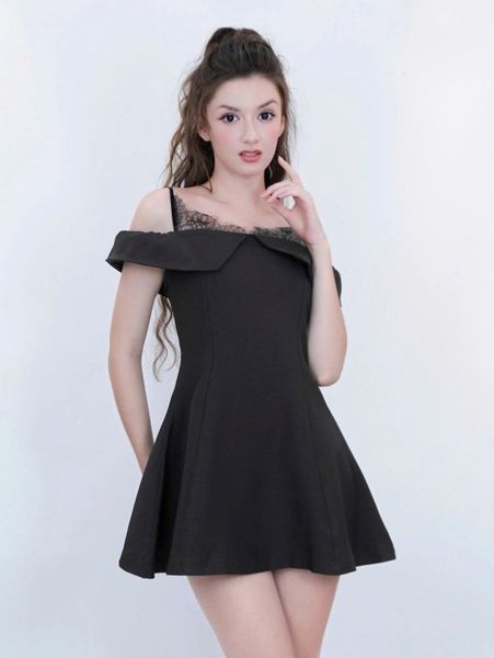 Đầm Nữ Phối Ren Hai Dây – nuounue