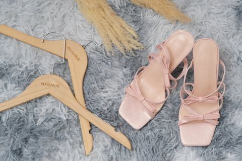Giày Blush Ribbon Heels