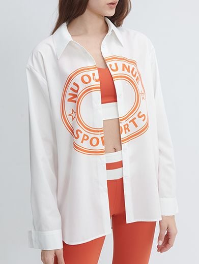 Sơ mi oversize in logo cá tính