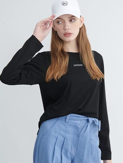 Áo thun tay dài cut-out lưng V