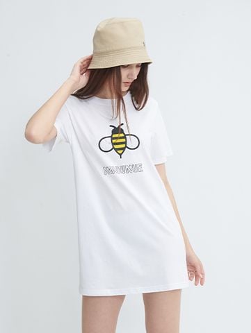 Đầm thun in hình ong vàng