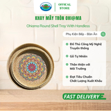  Khay Tròn Mây Đan Tre Đa Năng Ohi@ma Round Rattan Tray | Đồ dùng nhà bếp, trang trí 