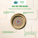  Khay Tròn Mây Đan Tre Đa Năng Ohi@ma Round Rattan Tray | Đồ dùng nhà bếp, trang trí 