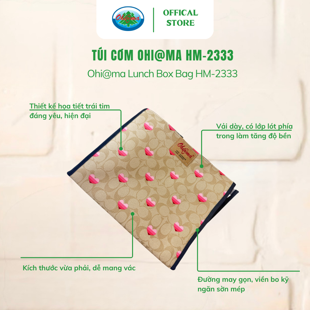  Túi Đựng Hộp Cơm Trưa - Ohi@ma Lunch Box Bag HM-2333 