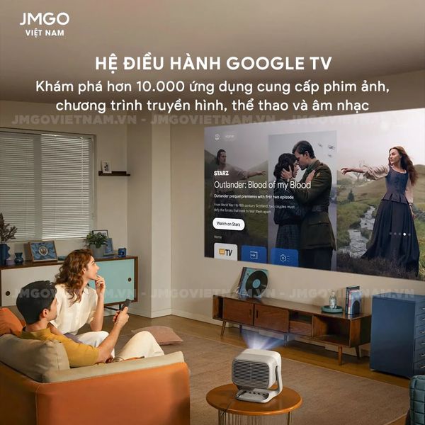 JMGO N3 4K Quốc tế - Máy chiếu Triple-Laser DLP thông minh tích hợp Google TV và Netflix chính chủ, độ sáng 1800 ISO lumens, phân giải chuẩn 4K UHD và hỗ trợ đa tính năng thông minh